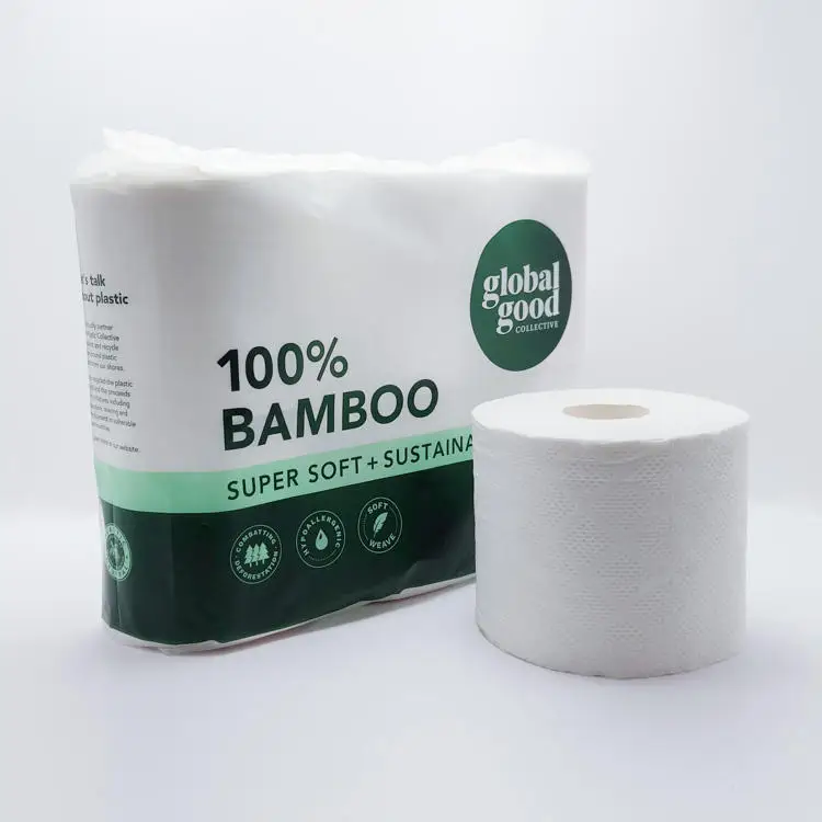 Wholesale price Bamboo Pulp private label premium toilet tissue paper 3 ply soft roll