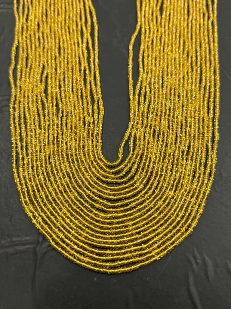 Natural Gemstone Type Yellow Sapphire Gemstone Plain Smooth Rondel Beads Yellow Sapphire Beads