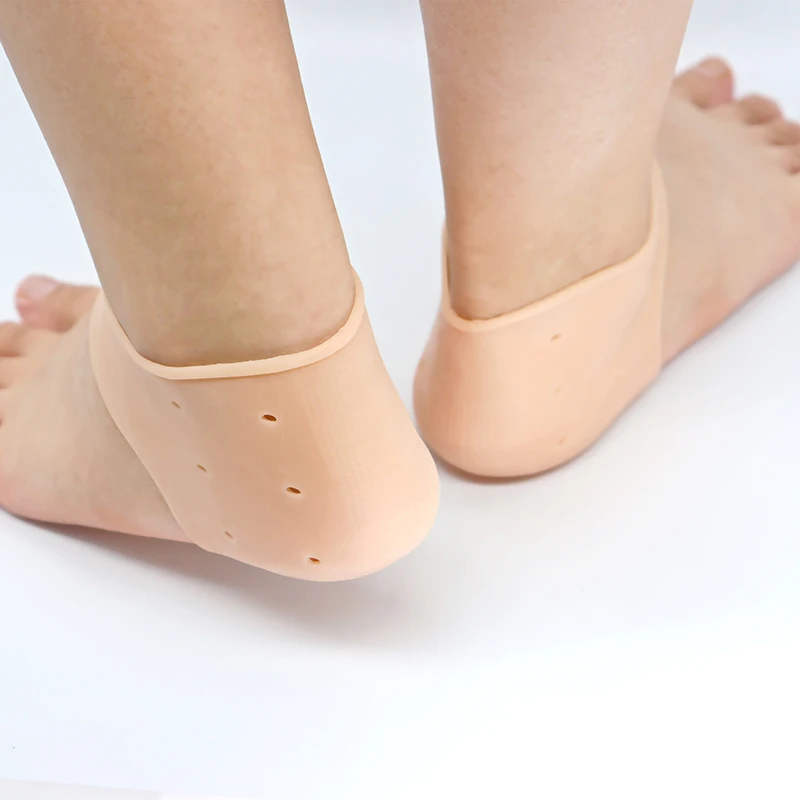 Anti-slip Gel Feet Care Insoles Height  Increase Silicone Moisturizing Gel Heel Socks