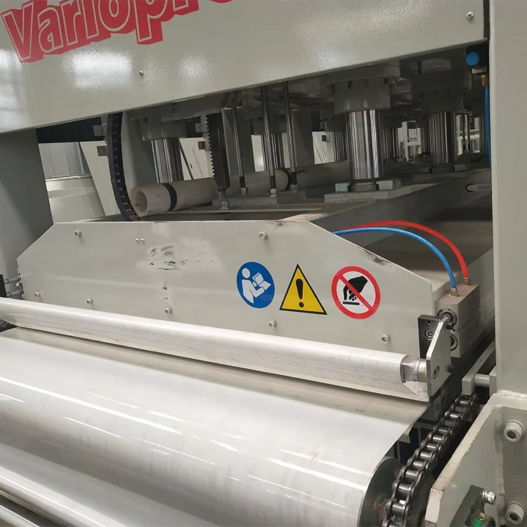 
multi-layer through feeding hot press machine for door production line 