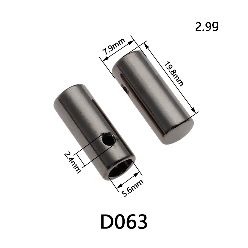 Newest blank metal rope end cord lock stopper bell cord cap for handbags/swimwear