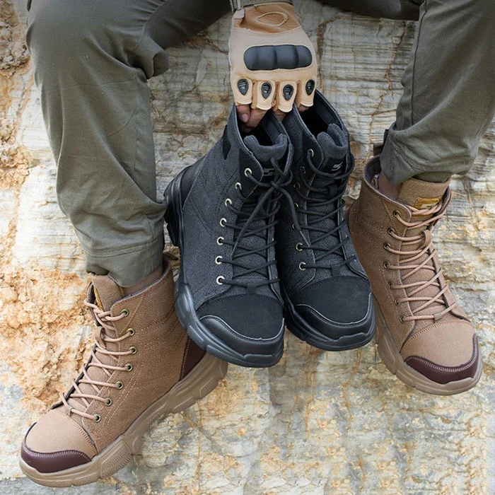 Износостойкие высокие ботинки со стальным носком, хлопковые ботинки, легкие защитные ботинки с защитой от ударов и проколов, обувь для страхования труда