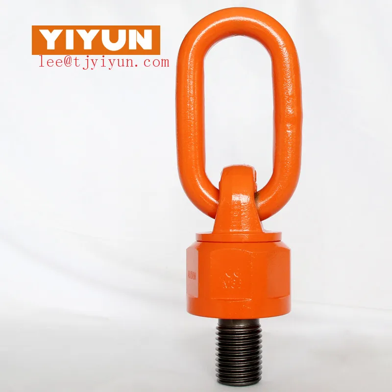 Rigging Rotating eye bolt with Clamp , G80 Swivel Lifting Eye Bolts for Hoist Rings