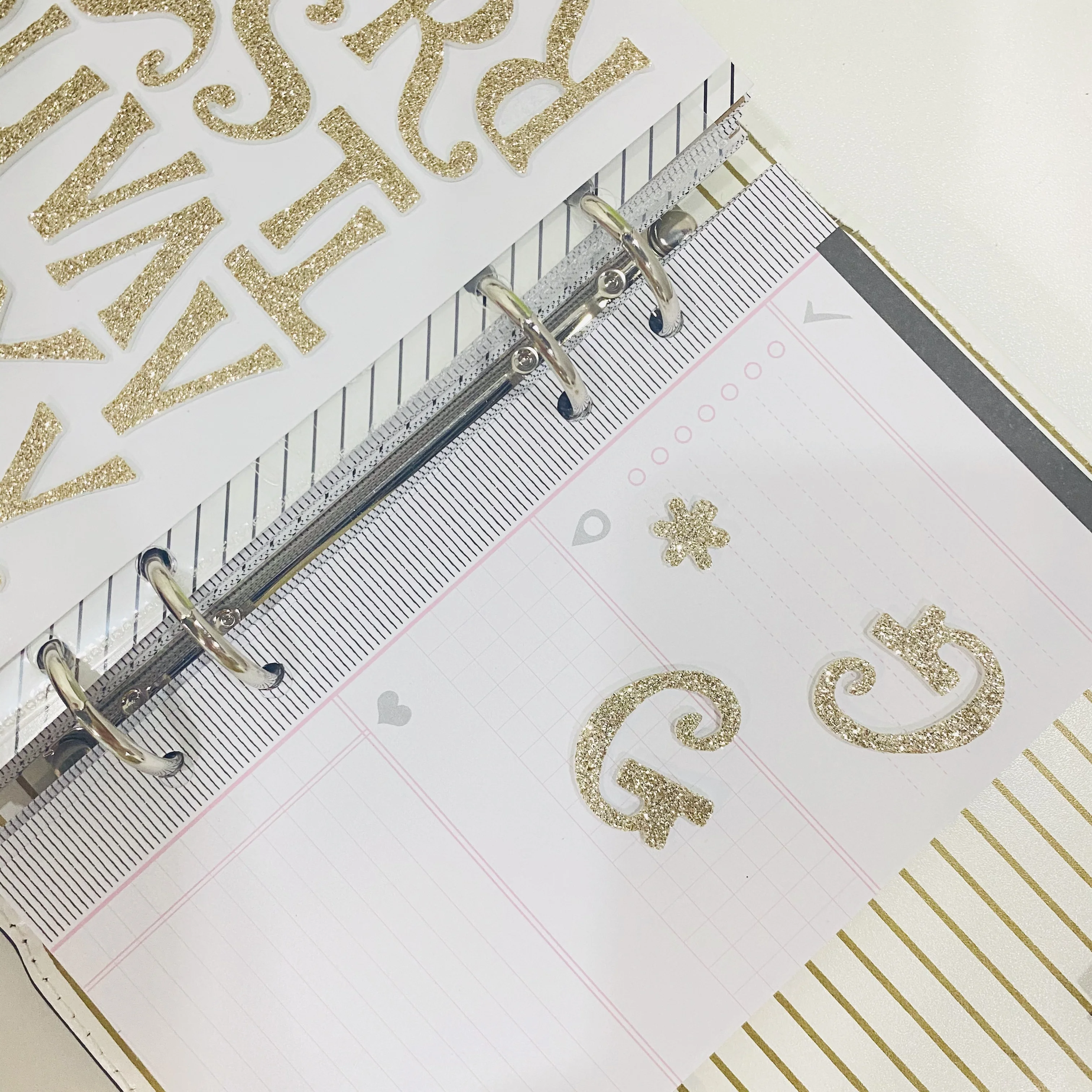 GF Notebook Planner Stationery Scrapbooking Cute Decoration Custom Design Glitter English Letter EVA Number Alphabet Stickers
