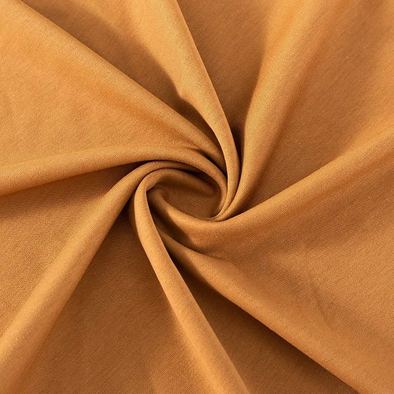 manufacturer wholesale 47.5%cotton 47.5%recycled cellulose fiber 5%spandex double sided knitted spandex rayon cotton fabric