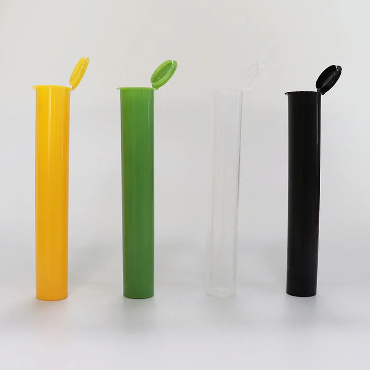 Empty Cart Custom Pre Child Proof Roll Tubes Pop Top Squeeze Cap 73 98 109 mm Plastic Hollow CR Plastic Tubes