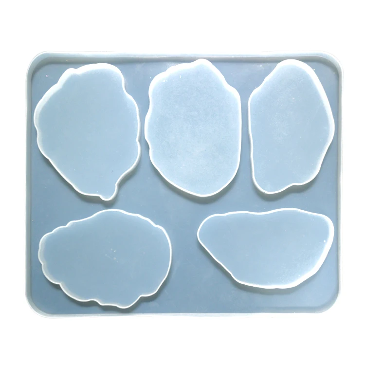 Factory Direct Selling Customized DIY Handmade Irregular Shape Tea Saucer Silicone Resin Mold for Coasters