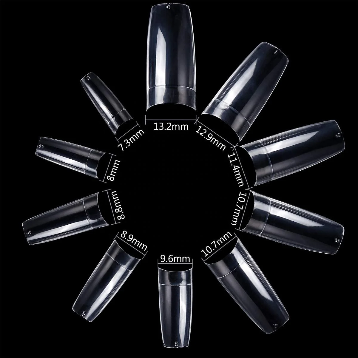 Clear False Nails Cour French Art False Nails Short Tips Artificial False Nail Packaging Box for Women Girls