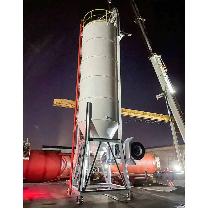 200 ton bolted type cement silo with vibrsating bin aerator and dust collector for sale