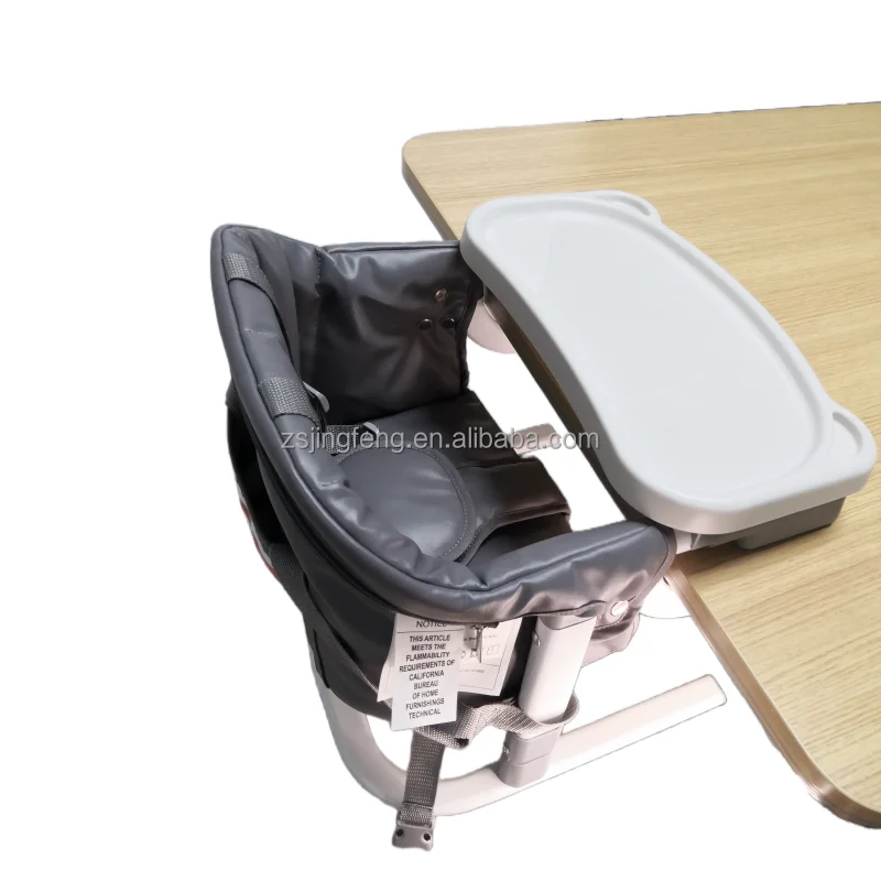 Portable Dining Chair Baby High Chair Hook On Clip High Seat on Table with Dining Tray for Infant Folding Baby Feeding Chair