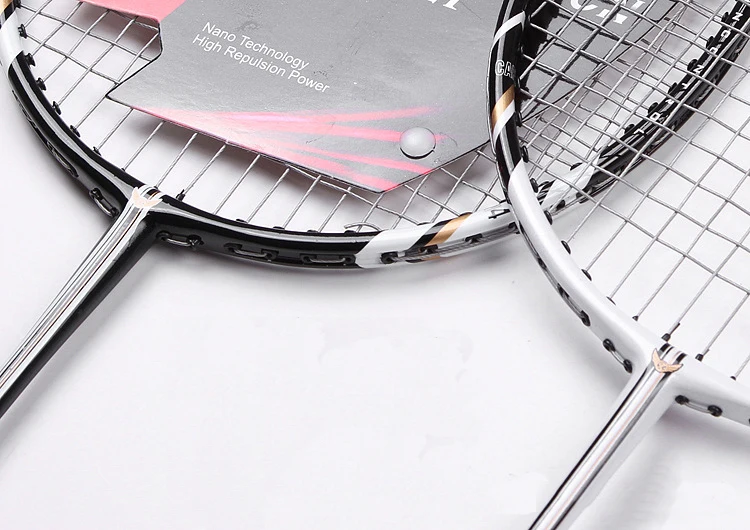 High Quality Custom Logo Badminton Racket Match Squash Carbon Fiber Professional Light Weight Badminton Racquet for Adults