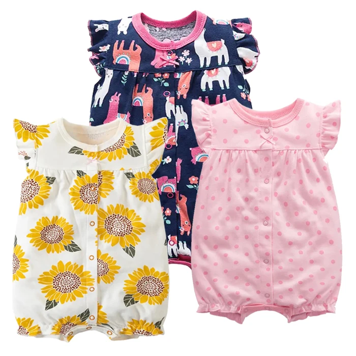 Baby Girl Jumpsuit Ruffle Rompers Sleeveless Sweet Baby Girl Romper