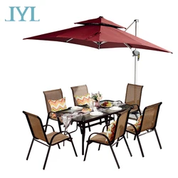 Direct Manufacturer Uv-Resistant Rattan Aluminum  Modern Outdoor Restaurant Table And Chair Set