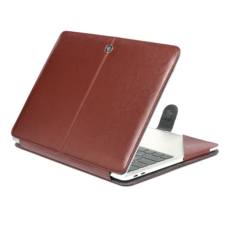 Laptop Cover For MacBook Pro 15.4 16 A1707 A1990 A1286 A2141 Retina A1398 16.2 A2485 Business PU Leather Protection Case Bag