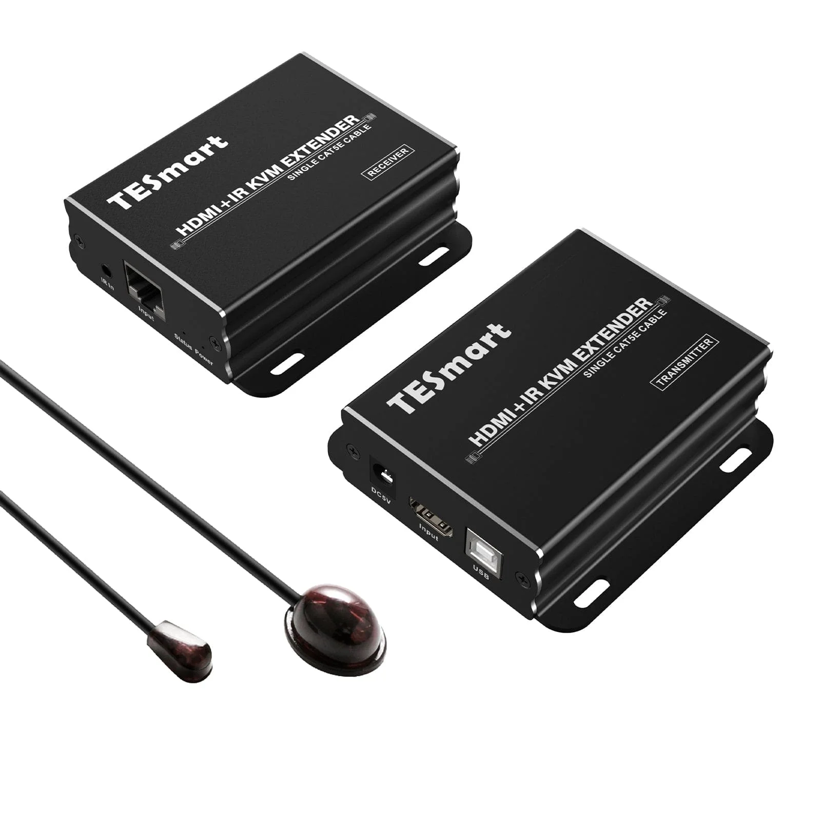 TESmart OEM ODM usb hdmi extender hdmi transmitter and receiver support 10.2 Gbps 1080p60hz For 50M UTP cable hdmi KVM extender