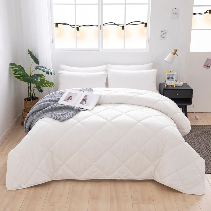 Custom Anti Bacteria Duvet Luxury White Hilton Hotel Quality Bed Cotton Goose Down Comforter Duvet