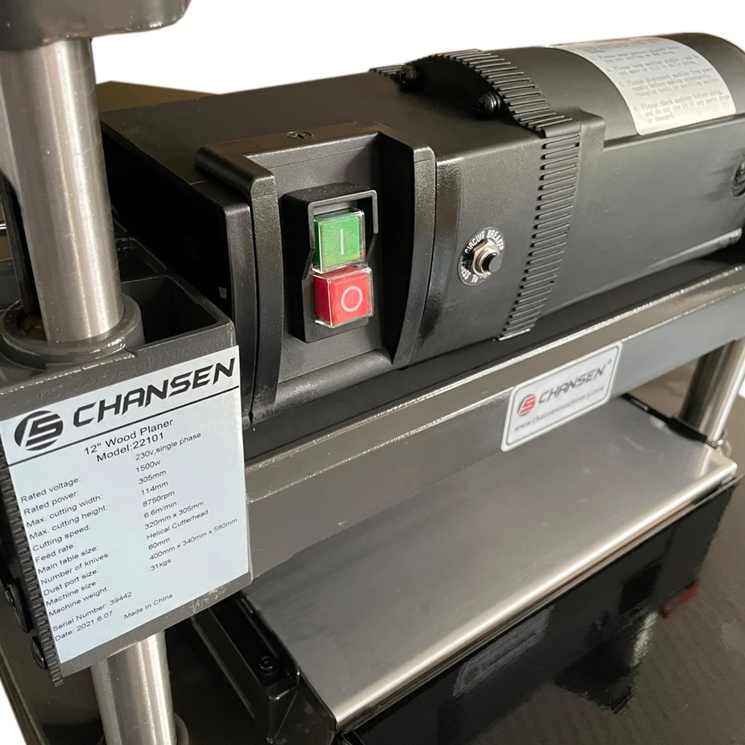 Строгальный станок для деревообработки, № 22101, 12 дюймов, настольный строгальный станок с винтовой режущей головкой