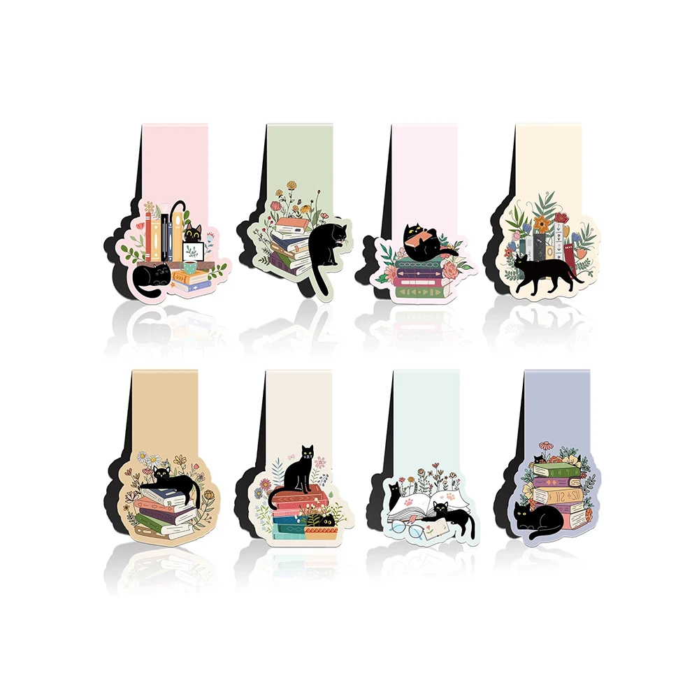 Cat Book Magnetic Bookmark Book Magnetic Bookmarks Gifts for Book Reading Lover for Kids Students Teachers Office Stationery