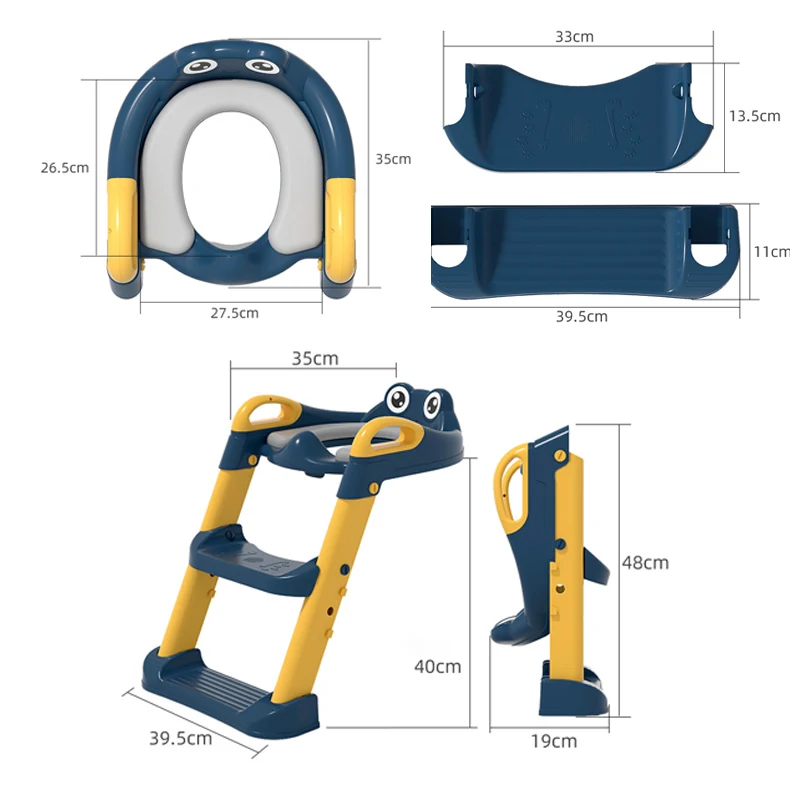 Baby Potty Training Seat with Step Stool Ladder Toilet for Kids Boys Girls Toddlers-Comfortable