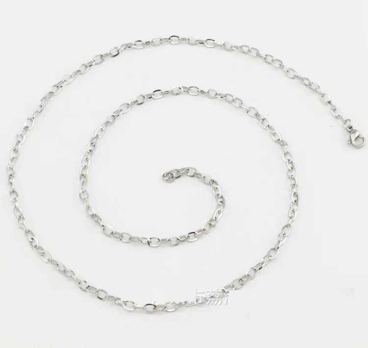 Цепочка Из Нержавеющей Стали, длинная цепочка для ожерелья, подвеска с одной звеньем, квадратная цепочка с крестом