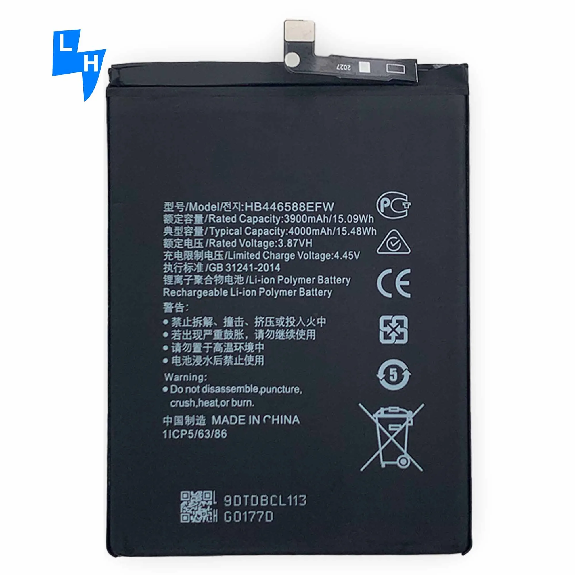 4000mAh HB446588EFW Mobile phone battery for Huawei New mobile battery