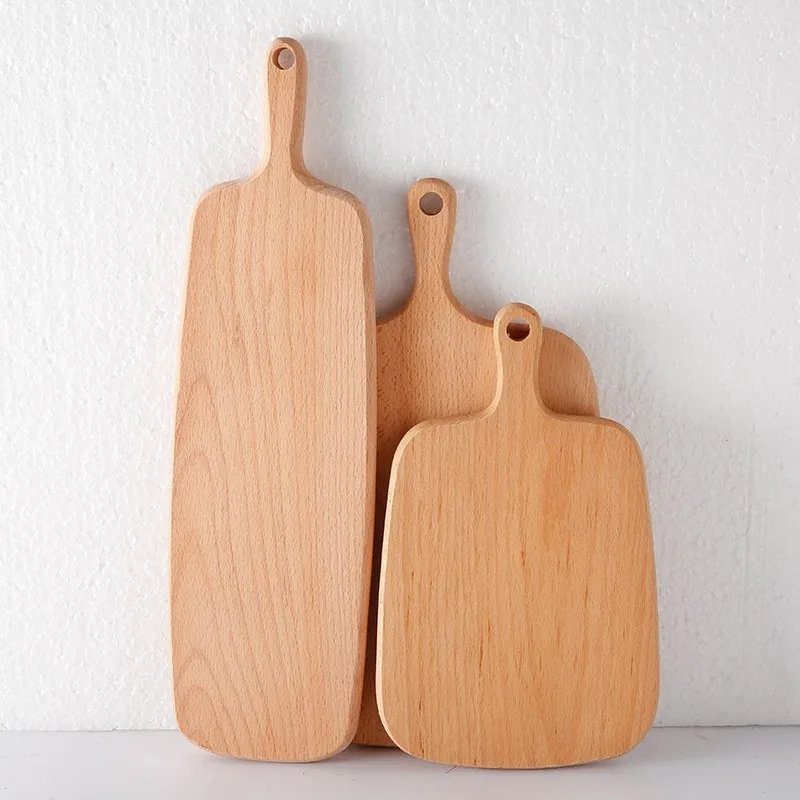 Eco Friendly Solid Breakfast Serving Board Fruit Meat Custom Beech Wood Cutting Board For Kitchen