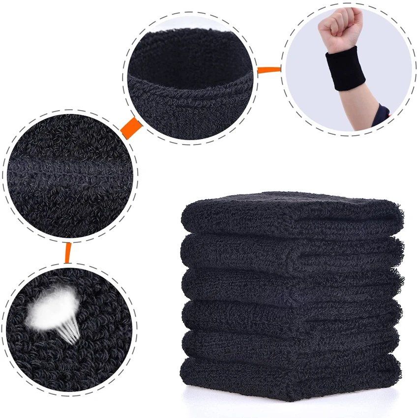  Wholesale custom logo elastic comfortable unisex color sport sweatbands