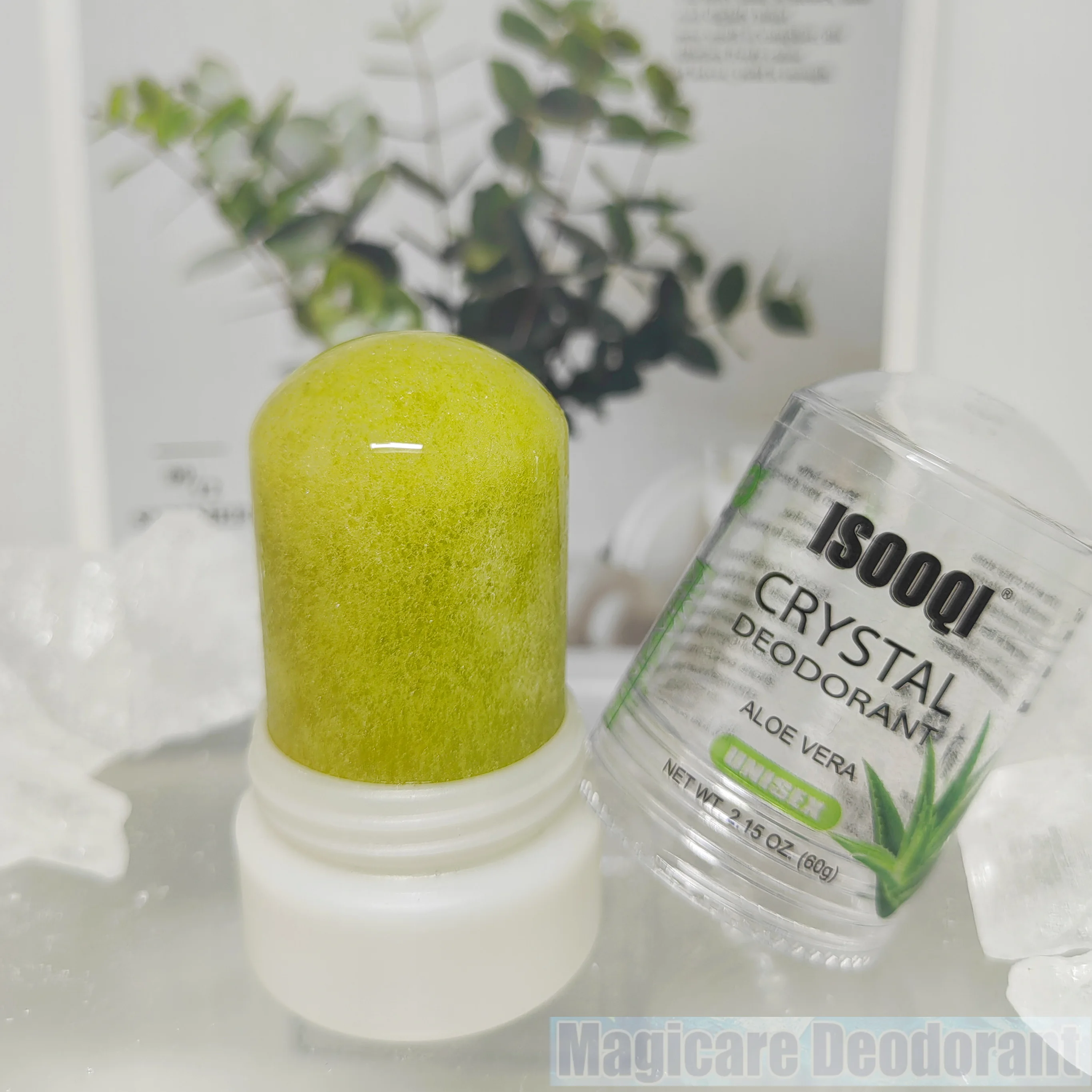 MAGICARE 60G Mangosteen Alum Stick Potassium Alum Block Antiperspirant Stone Crystal Deodorant Natural Unisex piedra de alumbre