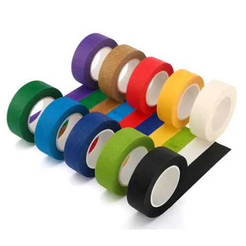 White Painters masking tape for painting 24mm 36mm 48mm 50m jumbo roll automotive yellow color paint paper masking tape for car