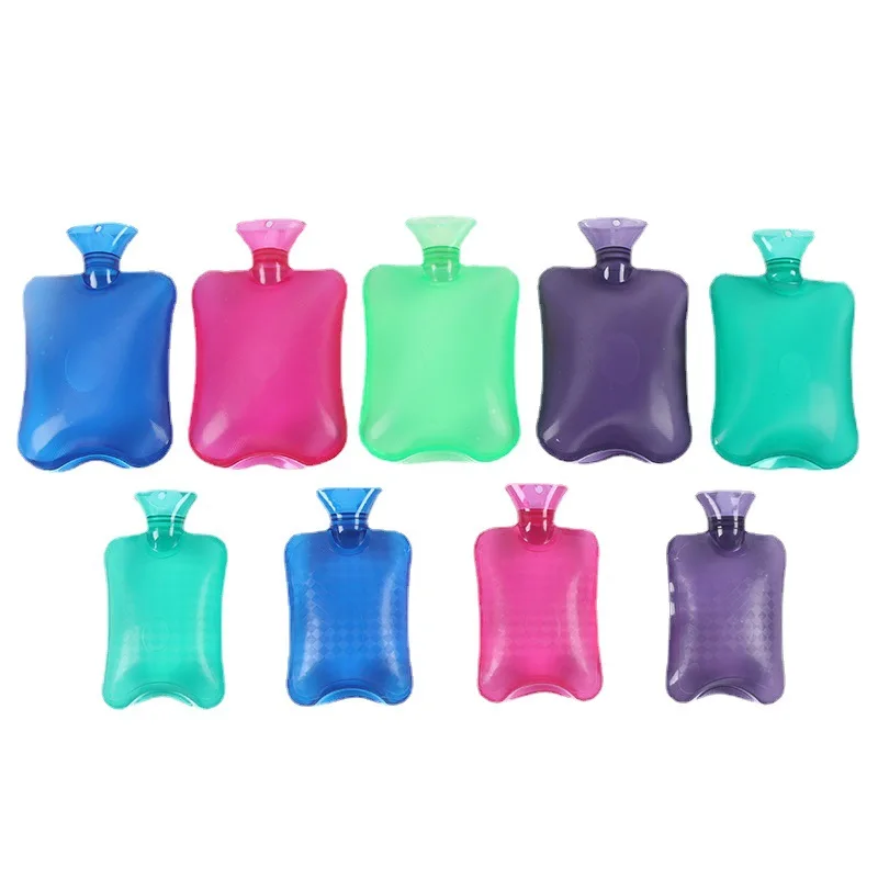 wholesale electric long hot and cold water bottles rubber cover plush belt knitted hot water bottle with knitted cover