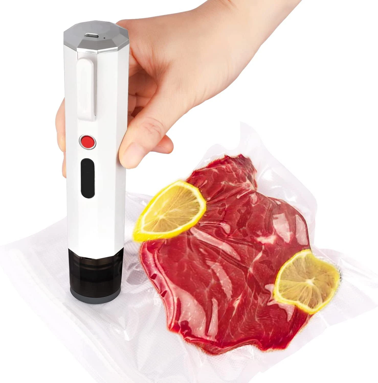 Portable Handheld Mini Vacuum Pump Vacuum Sealing Machine Usb Rechargeable Kitchen Vacuum Sealer Machine