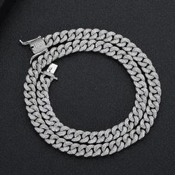 8mm Hot Selling Dense Cuban Chain 3A+CZ Cuban Link Chain Micro Insert Cuban Link Necklace men