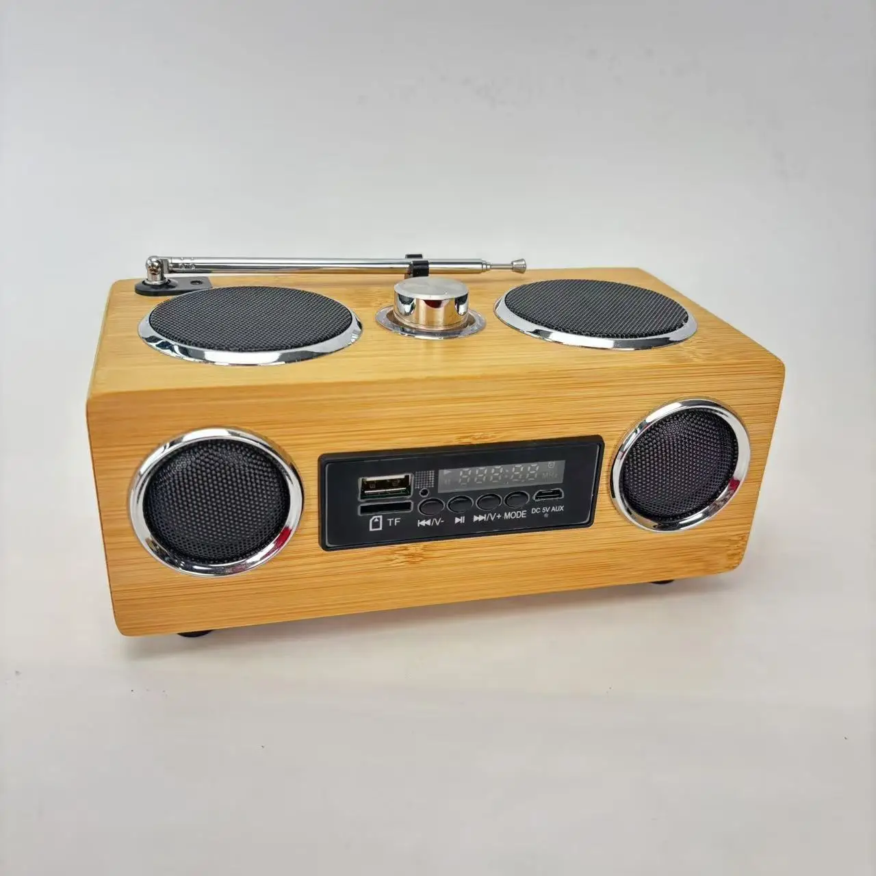 Bamboo Wooden Mini Portable Bluetooth Wireless Speaker Rechargeable Blue Tooth BT Fm Radio Speakers Loudspeaker Sound Box