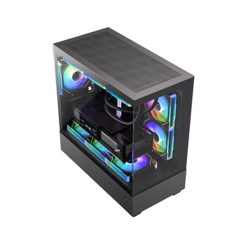 JNP Cpu Water Cooling Mid Towers Atx Cabinet Matx Pc Game Case Gamer Computer Gaming For Desktop
