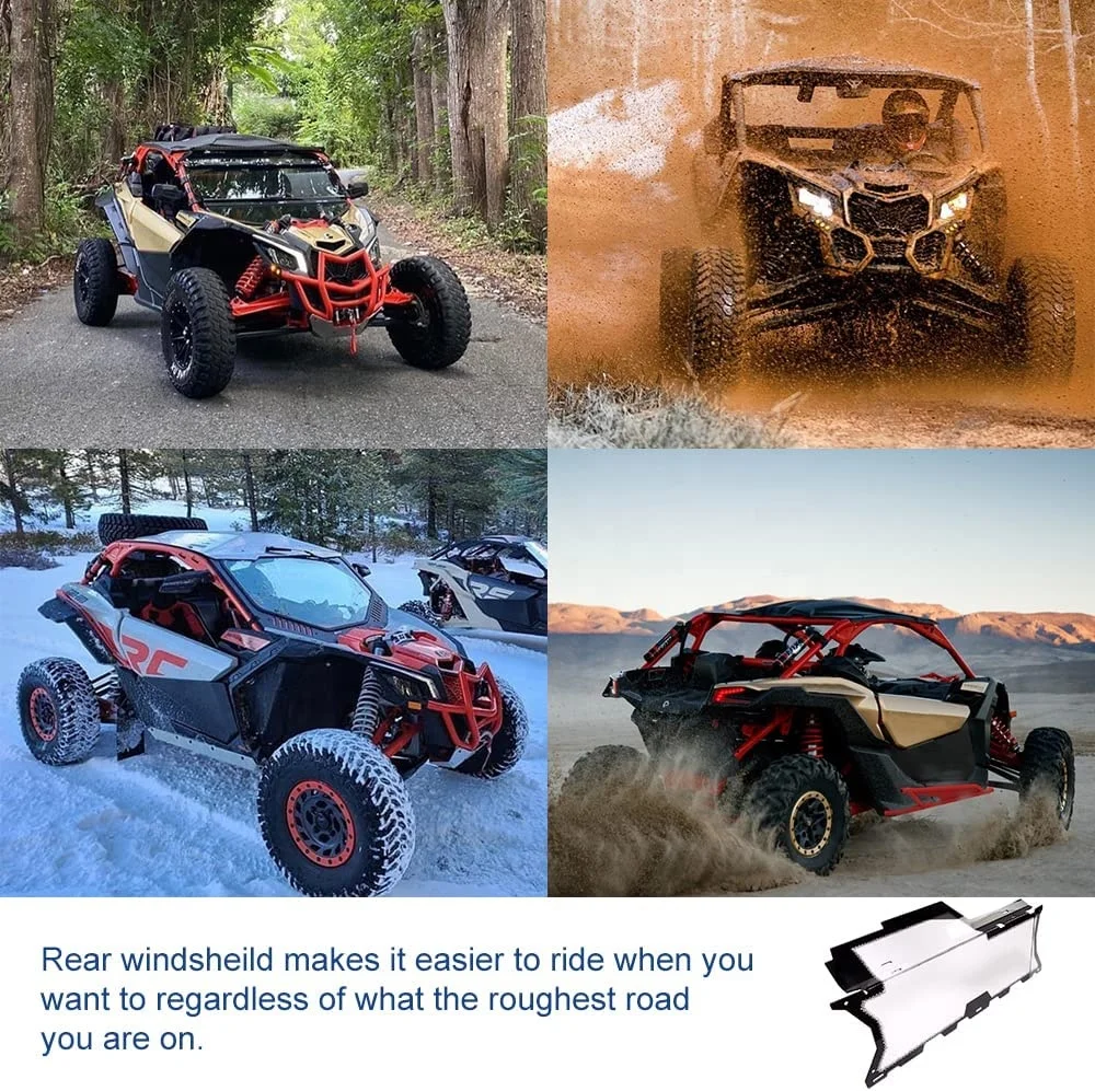 Заднее ветровое стекло UTV подходит для Can-Am X3/Max XRS XDS Turbo