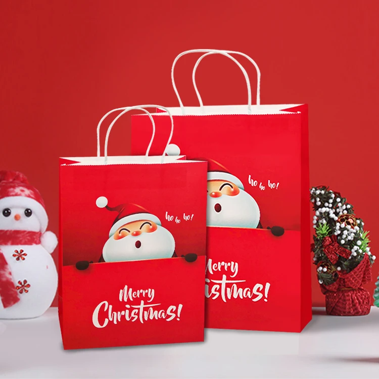 small kids christmas paper gift bags christmas gift small paper bag 2020