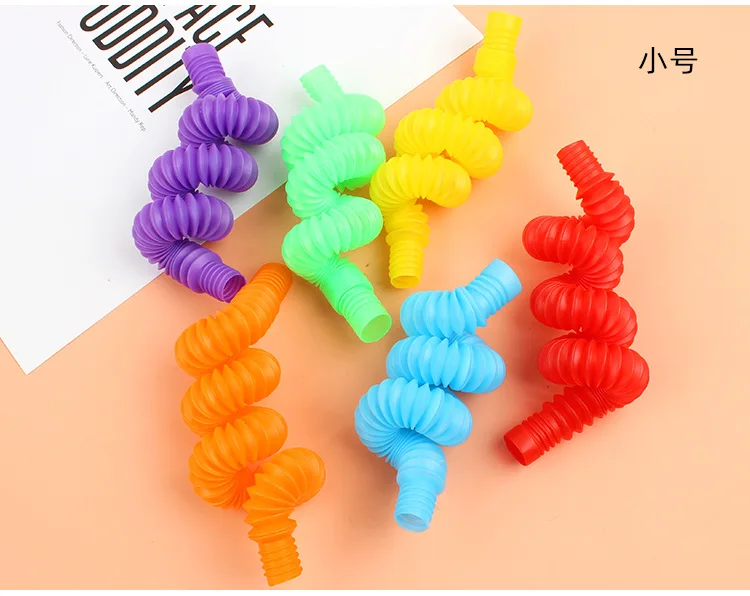 Mini Pop Tubes Sensory Toy For Kids Fidget Stress Relieve Toys Autism Anti-Stress Plastic Children Squeeze Toys