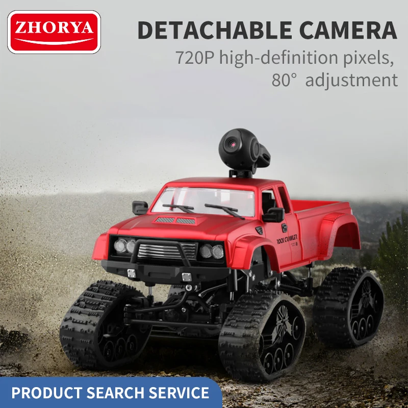 Zhorya 2.4G radio control toy 4WD pickup truck climbing military truck with WiFi HD Camera