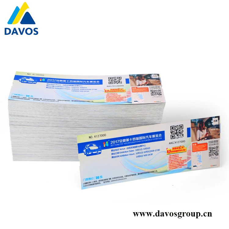  Boarding Pass Ticket Airline Wholesale Custom Thermal Paper