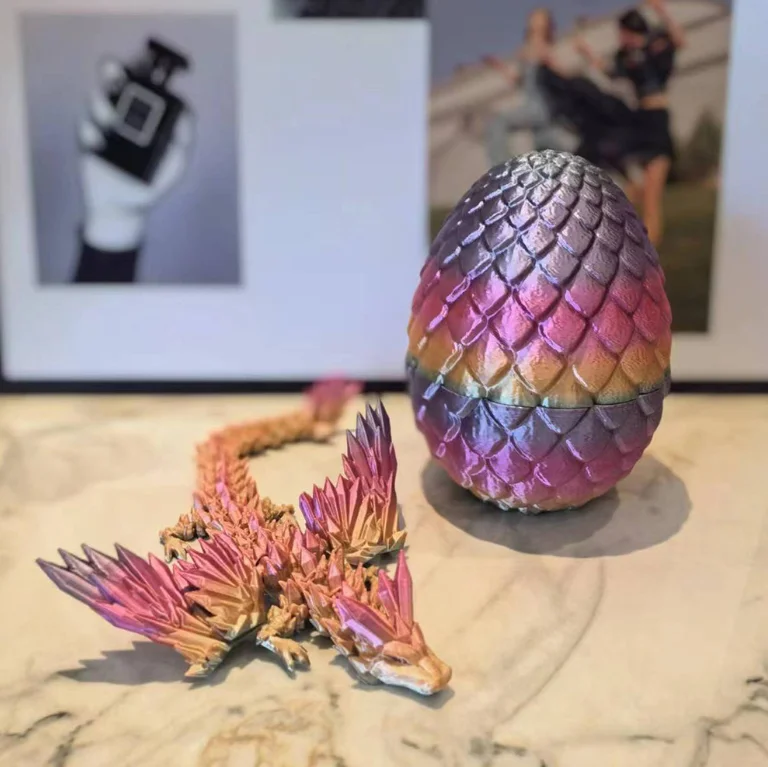 Изготовленный на заказ Хрустальный дракон Детский 3D сервис печати шарнирный Дракон игрушки быстрый прототип