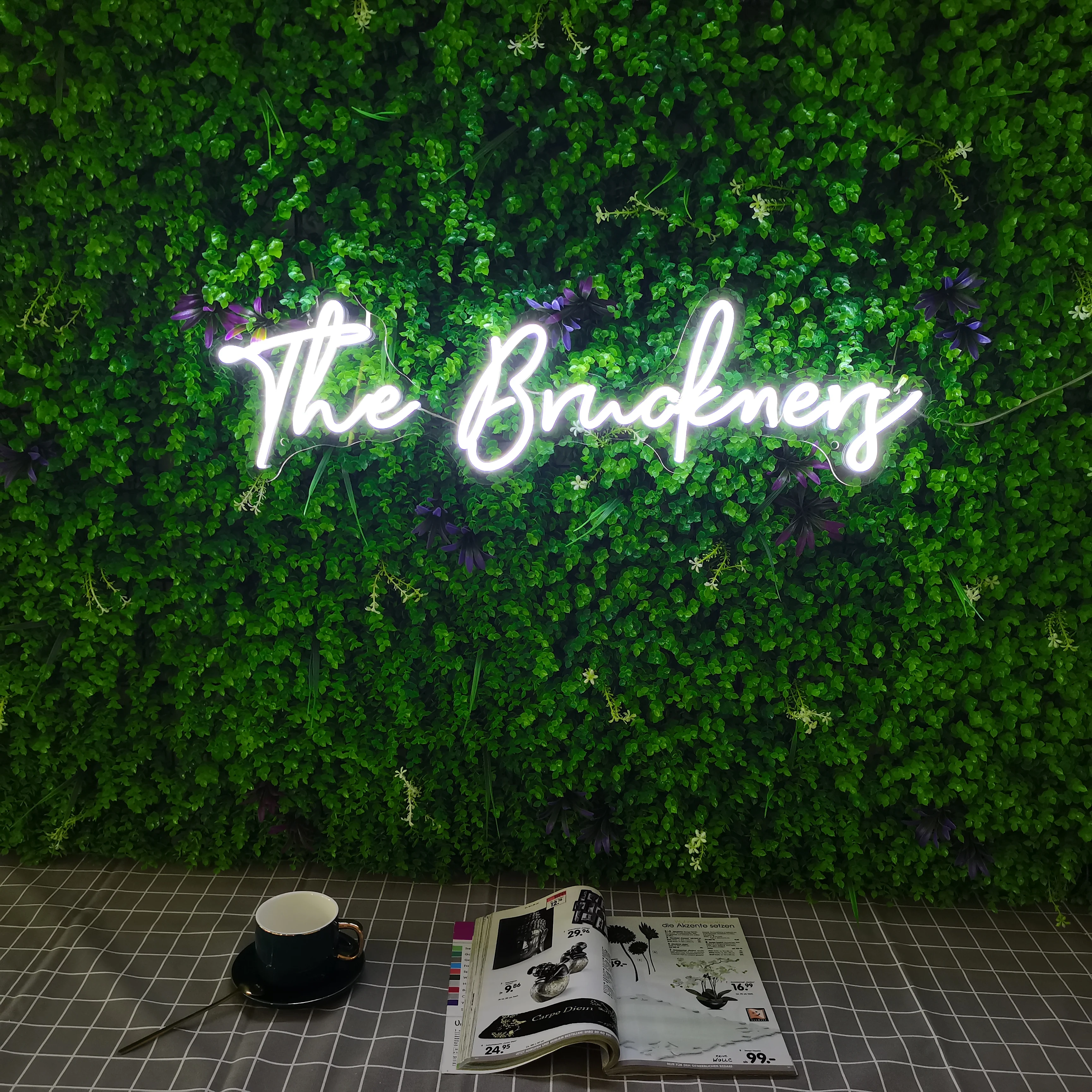 Factory Custom Wall Mounted 3D Acrylic Til Death Led Light Neon Sign Wedding Decoration