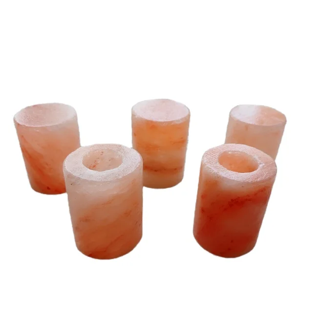 Himalayan Secrets Himalayan Tequila Shot Glass Set - 100% Edible Hand Carved Himalayan Crystal Salt From Pakistan Factory