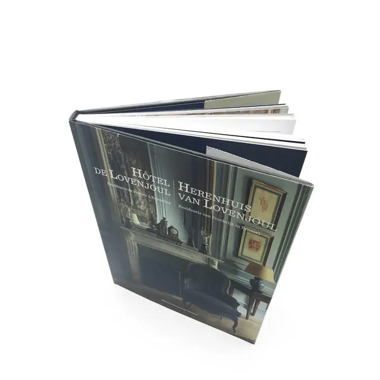 Пользовательские книги в твердом переплете Печать Простой роскошный бренд коробка книга для украшения энциклопедия Флексография журнальный столик печатная