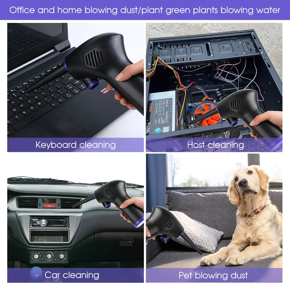 Portable PC Keyboard Compressed Air Duster Blower Electric Air Duster Gun for Computer Car