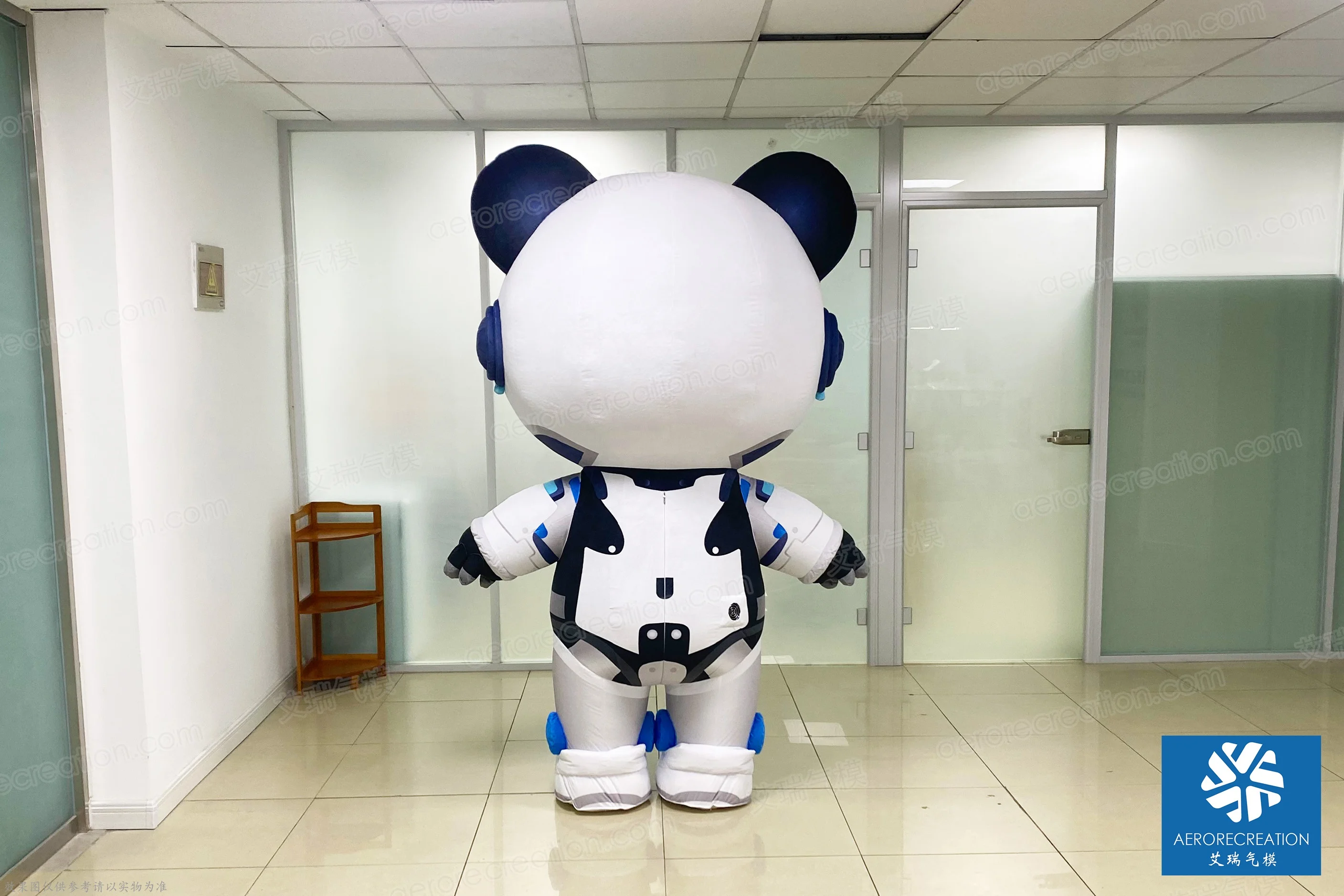 Aero Events Decoration Inflatable Interactive Cartoon Panda Full Body Customized Inflatable Mascot Costume