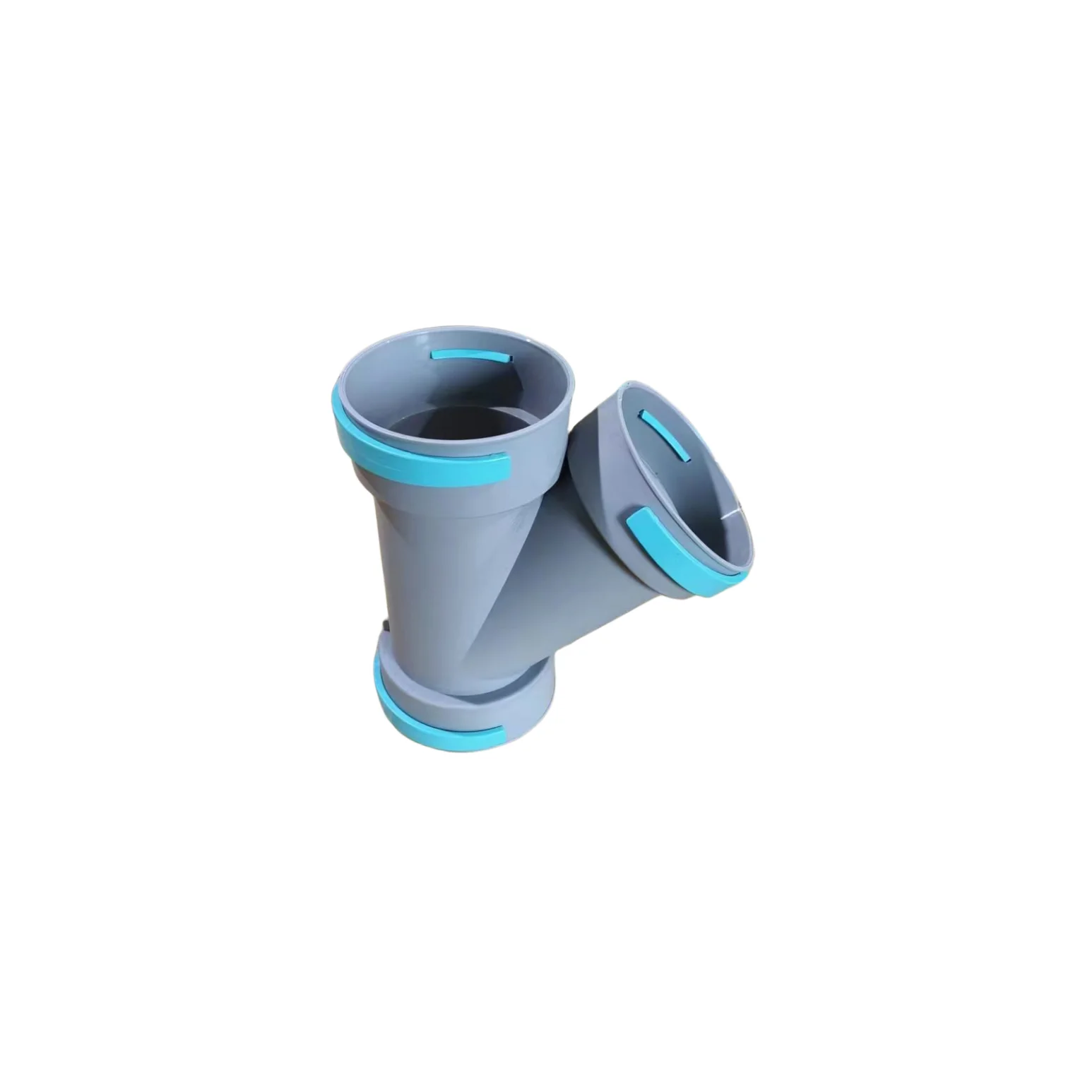 PP material home decoration gray equal diameter PE pipe diagonal tee