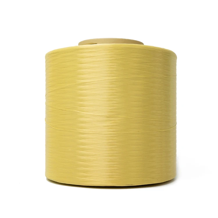 Cheap prices hot sale 1500d dyed yellow sturdy durable strong strength para aramid fiber spun yarn