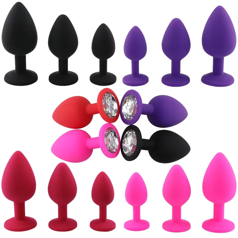 Adult Manufacturers Wholesale Rose Silicone Anal Plug posterior Butt Plug for Anus Stimulation Alternative SM Flirting Toy