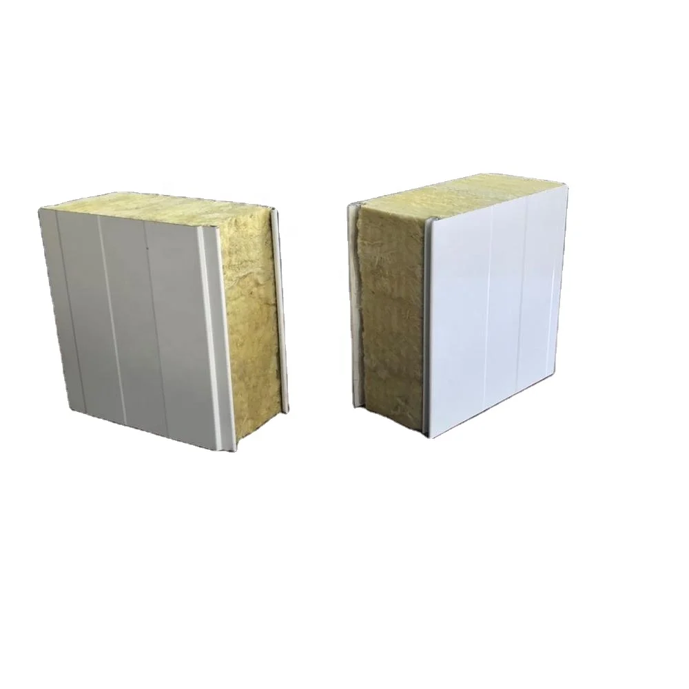 CE Certified 50-200mm Rockwool PU Sandwich Panels Steel Material Building Exterior Walls Warehouse Roof Sandwich Panel Roof