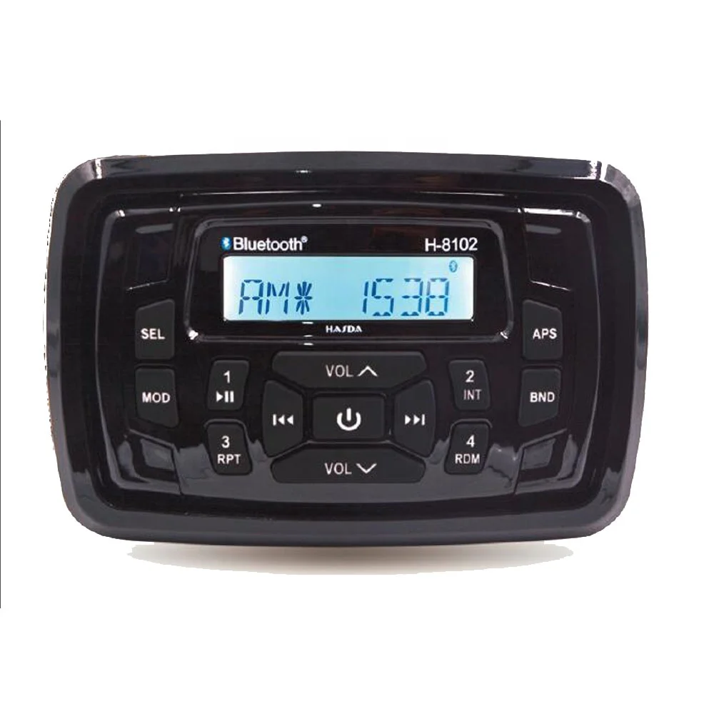 Waterproof Marine Stereo Radio with Digital LCD for Car RV ATV UTV Boat motorcycle Golf cart